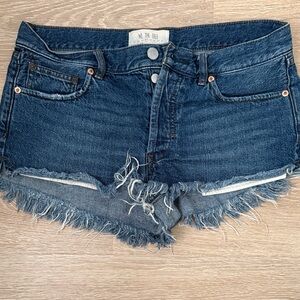 We The Free Blue Denim Shorts